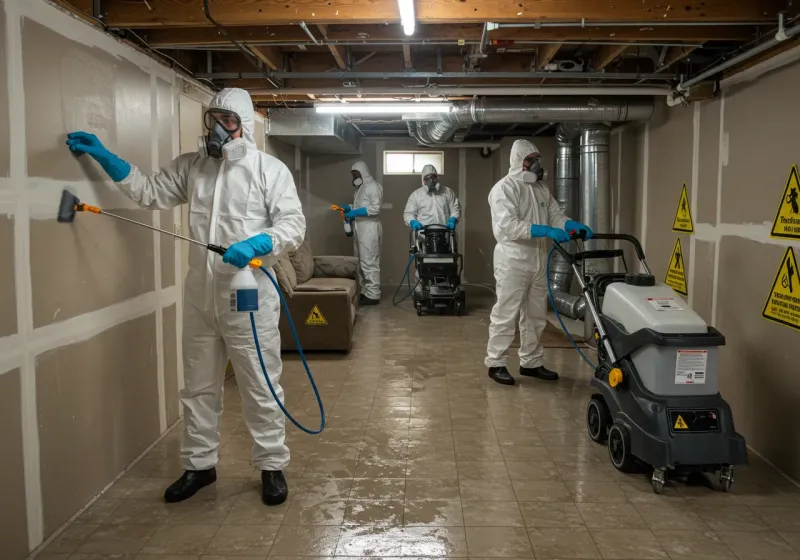 Basement Moisture Removal and Structural Drying process in Central City, AZ